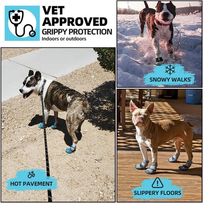 Dog Shoes for Large Dogs, Medium Dog Boots & Paw Protectors for Hardwood Floors, Outdoor Dog