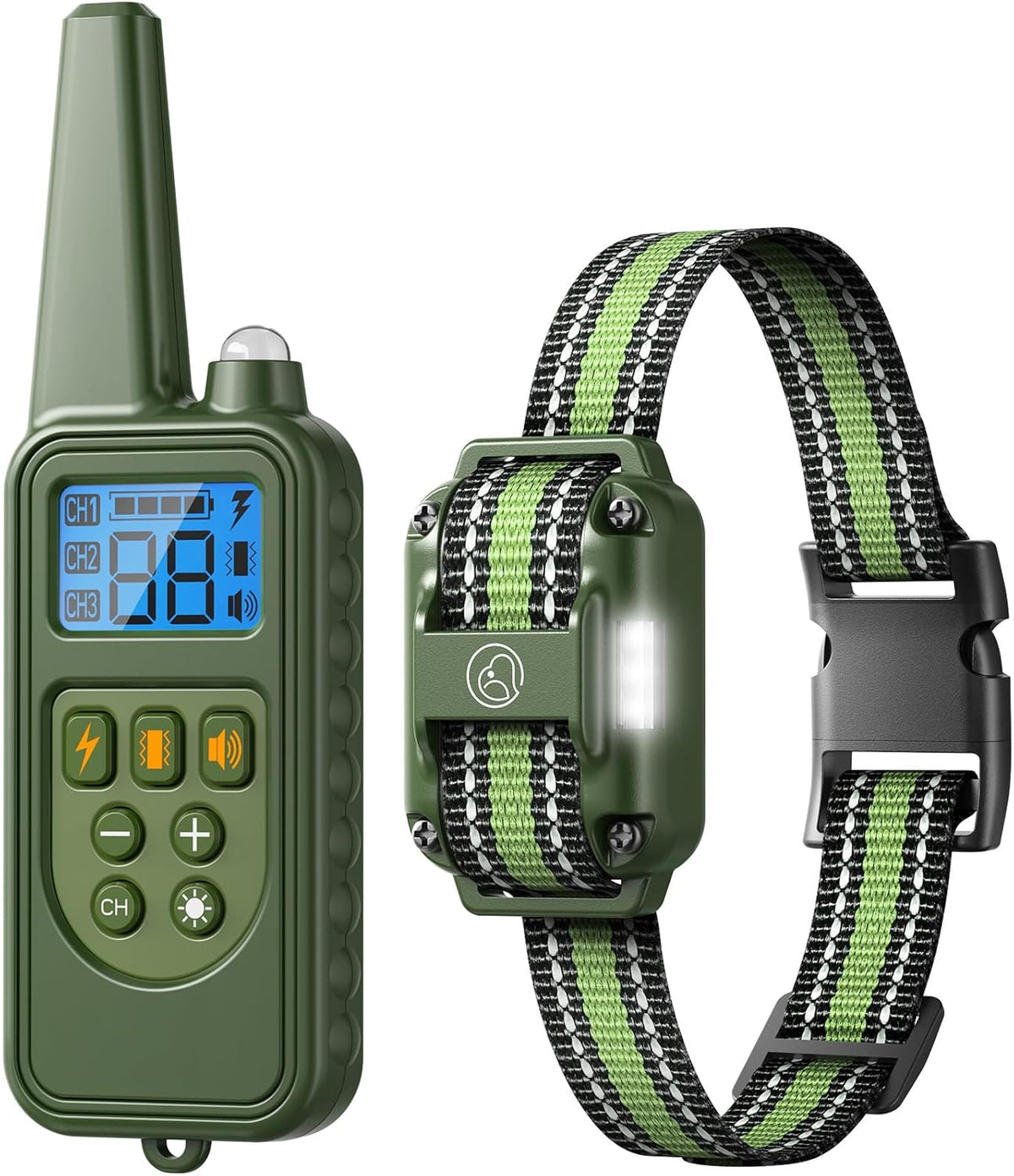 Dog Shock Collar, Electronic Dog Shock Collar with Shock, Beep, Vibration, Dog Training Collar with