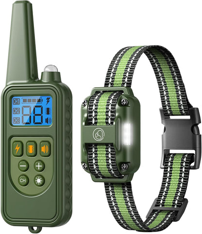 Dog Shock Collar, Electronic Dog Shock Collar with Shock, Beep, Vibration, Dog Training Collar with