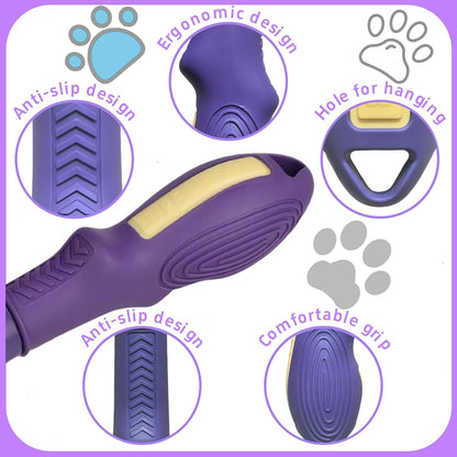 Pet Flea Comb for Dogs & Cats,Removes Tangles & Flea, Tear Stain Removal, Stainless Steel Metal