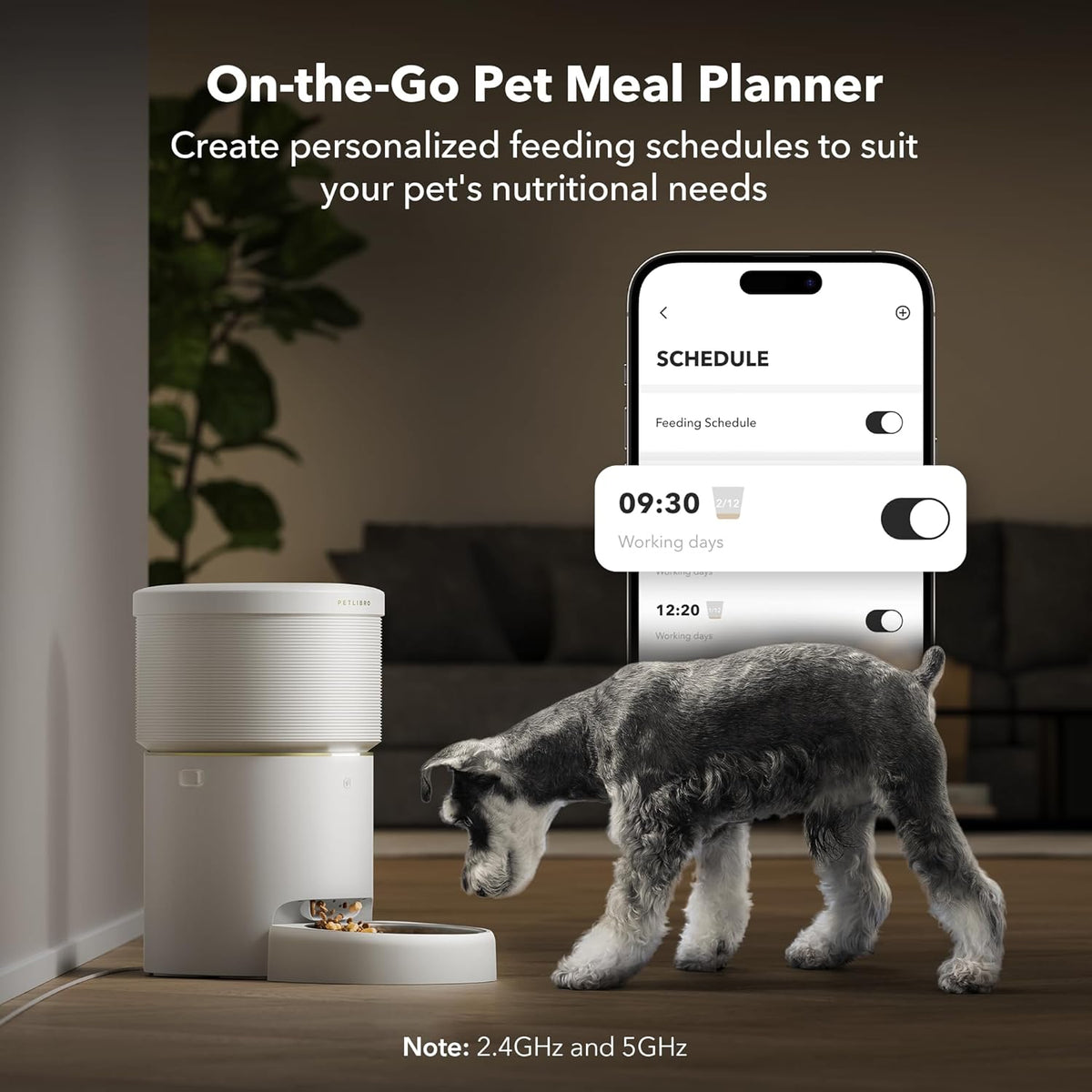 PETLIBRO Automatic Dog Feeder, 5G Wi-Fi 8L Large Dog Food Dispenser with Vacuum-Sealed Cat Feeder