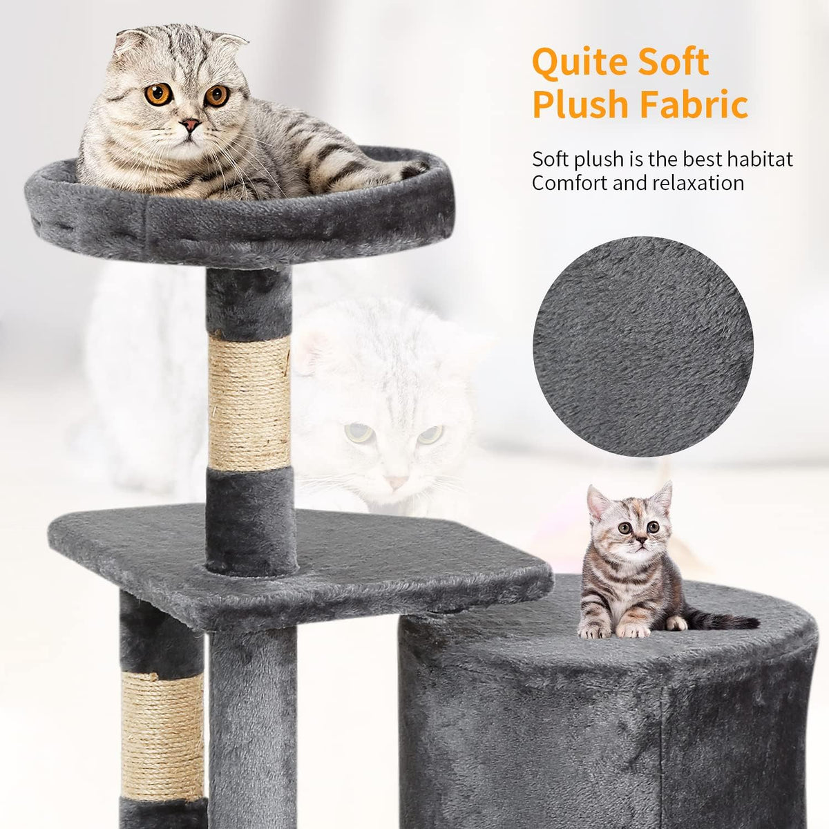 BestPet Cat Tree 36 inch Tall Scratching Toy Activity Centre Cat Tower Cat Condo Multi-Level