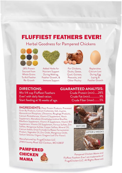 Pampered Chicken Mama Molting Supplement for Chickens: Fluffiest Feathers Ever Backyard Chicken