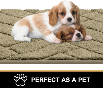 Tindbea Dog Mat for Muddy Paws,Absorbs Moisture Dirt Non-Slip Washable Mud Mat for Dogs,Soft Rubber