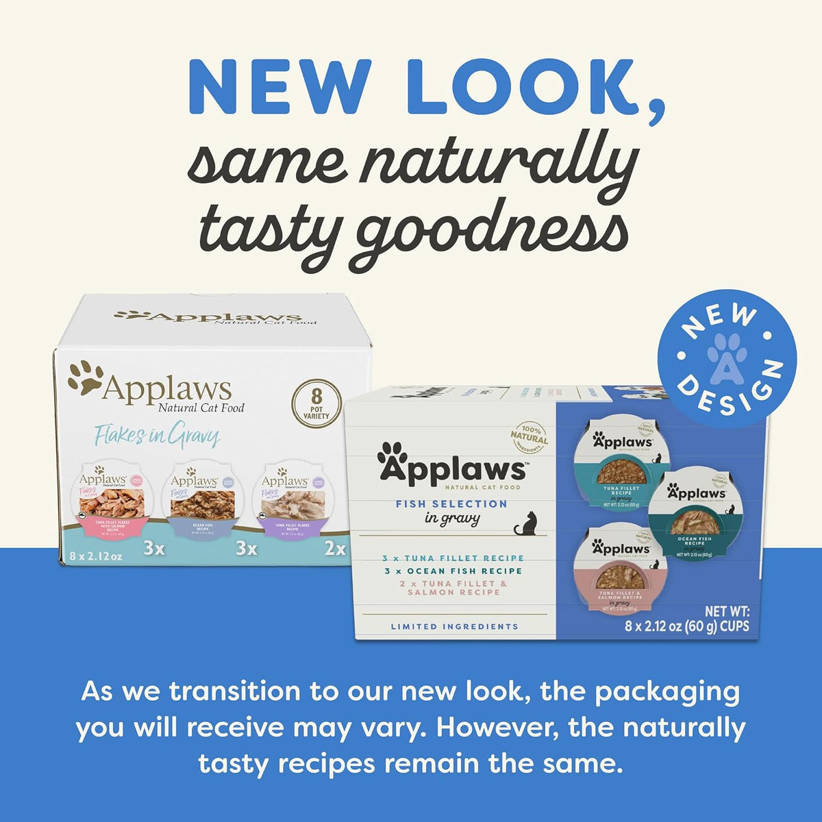 Applaws Natural Wet Cat Food in Gravy, Limited Ingredient, Grain-Free, No Artificial Cat Food Cups