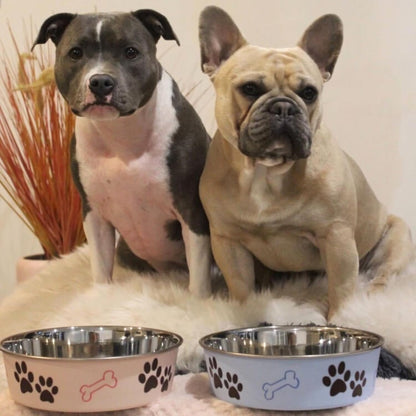Loving Pets Bella Dog Bowls- Stainless Steel Dog & Cat Bowls - Spill Proof Dog Food Bowl, Cat Bowl