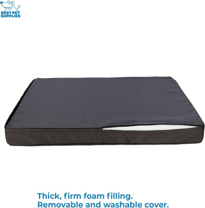Best Pet Supplies Cute Dog Crate Mat Flat Bed with Waterproof Exterior, Thick Orthopedic Egg Foam
