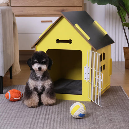 Dog House Indoor for Small Dogs or Cats, Cozy Wooden Design, Small Indoor Bed House, with Air Vents