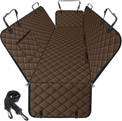 Waterproof Dog Car Seat Cover for Back Seat - Durable, Scratch Proof Pet Hammock with Nonslip