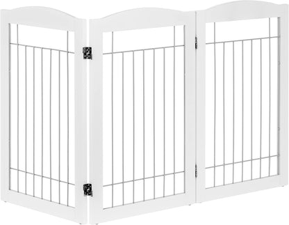 Spirich Freestanding Wire Pet Gate for Dogs, Tall Dog Gate for The Houes, Doorway, Stairs, Pet