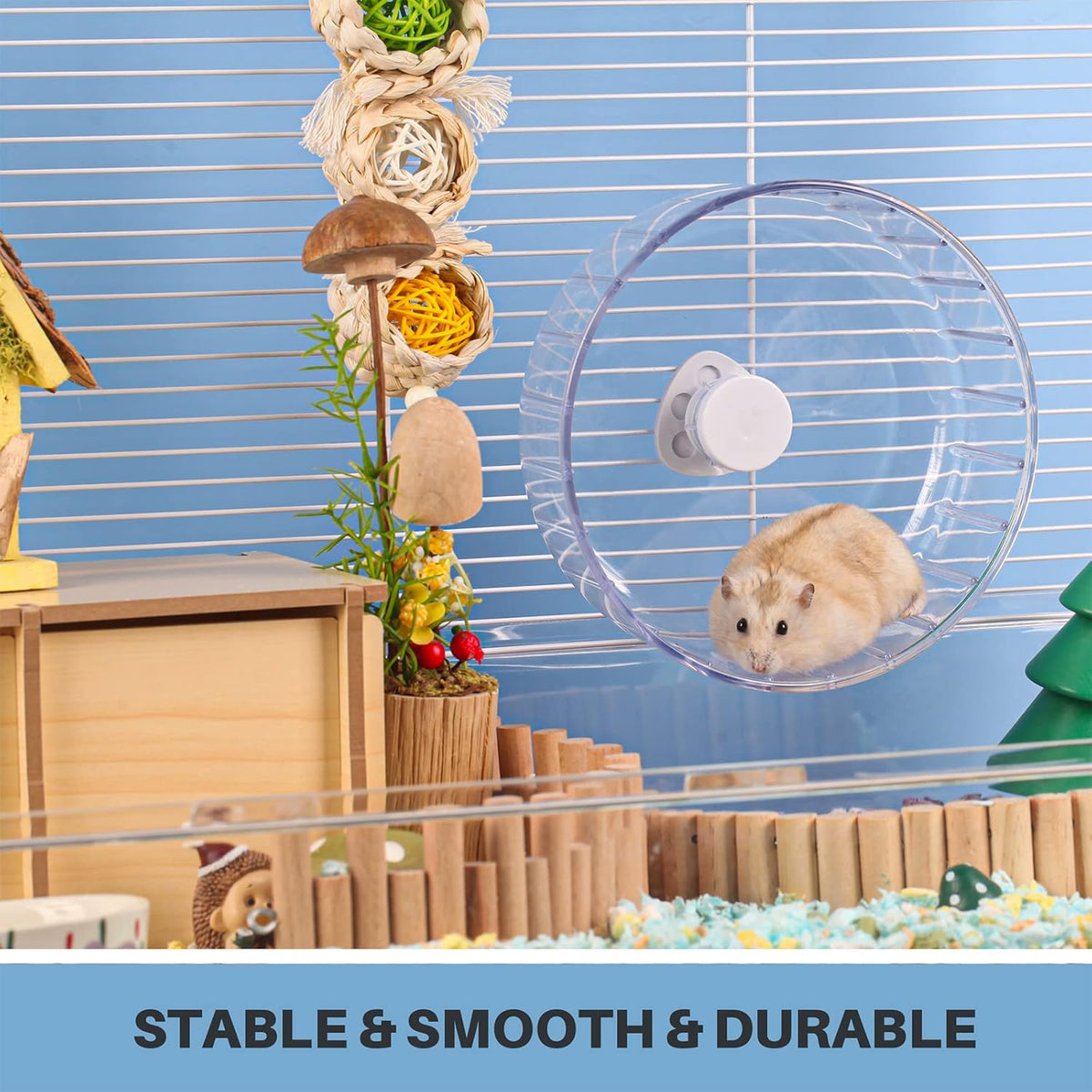 BUCATSTATE Hamster Wheel Silent, 5.5in Exercise Running Whees Quiet Spinner Mouse Wheels for Gerbil
