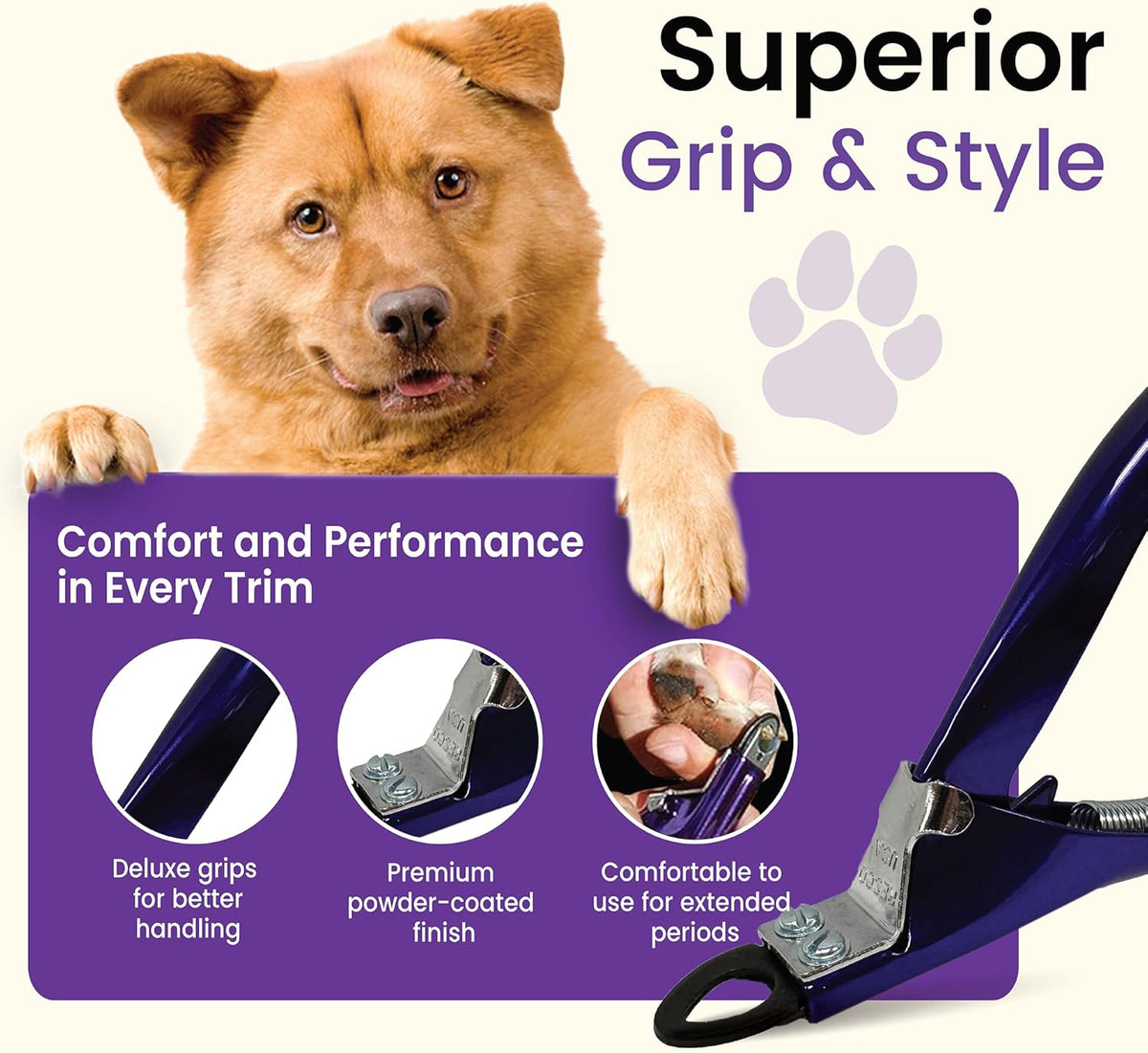 Resco Original Deluxe Dog, Cat, and Pet Nail/Claw Clippers. Best USA-Made Trimmer, More Colors &
