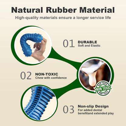 Dog Toys for Aggressive Chewers, Indestructible Chew Toys for Medium Large Dogs,Durable Rubber Dog