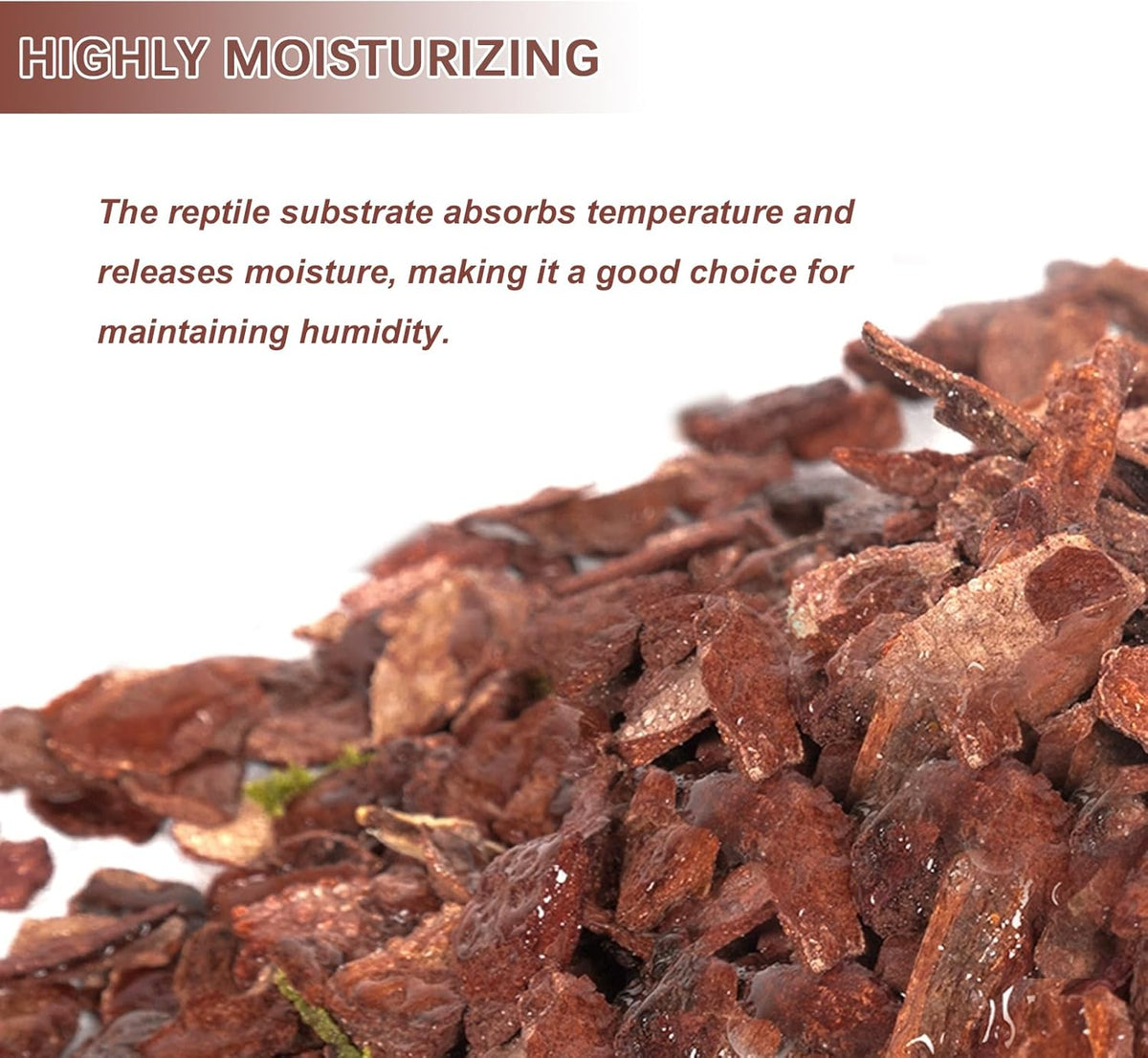 BNOSDM Reptile Cork Bark Substrate Bedding Tortoise Natural Cork Wood Chips Reptile Breeding