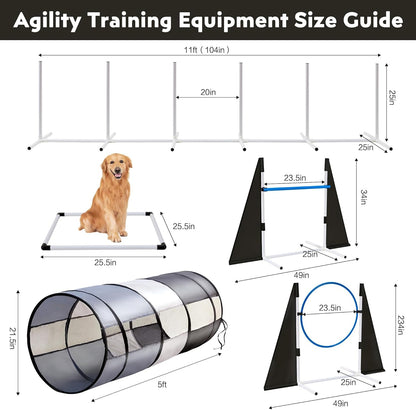 Dog Agility Training Equipment,Course Backyard Set Training Equipment for Dogs Pet Outdoor Game