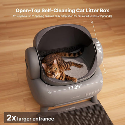 Neakasa M1 Open-Top Self Cleaning Cat Litter Box, Automatic Cat Litter Box with APP Control