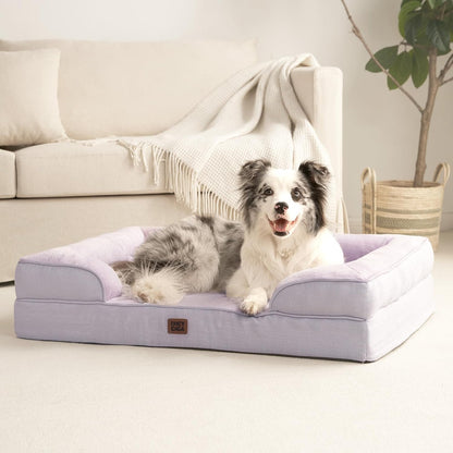 EHEYCIGA Orthopedic Dog Beds Large Sized Dog, Waterproof Memory Foam Pet Bed with Sides, Non-Slip