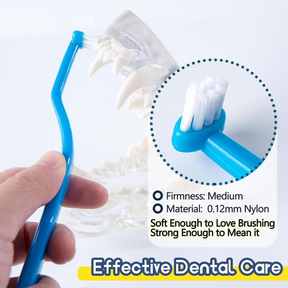 Small Dog Toothbrush, Cat & Puppy Tooth Brushing Kit, Mini Head Teeth Brush for Kitten & Tiny Pet