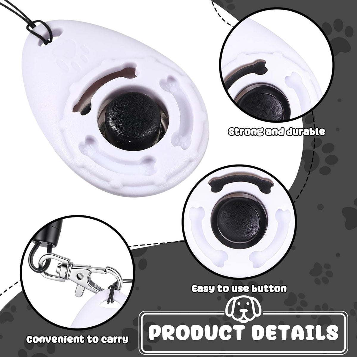 Frienda 18 Pieces Dog Training Clicker, Pet Behavioral Training Clickers with Wrist Strap for Dogs