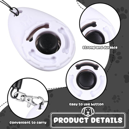 Frienda 18 Pieces Dog Training Clicker, Pet Behavioral Training Clickers with Wrist Strap for Dogs