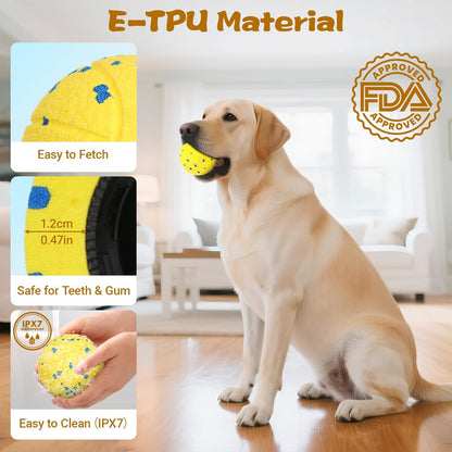 Dog Ball Interactive Dog Toy with Remote Control,Automatic Moving,Bouncing and Rotating 3