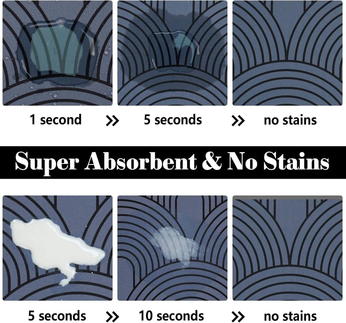 Dog Food Mats for Floors Absorbent, Pet Cat Food Mat - Quick Dry Dog Bowl Mats for Food and Water