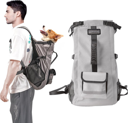 Dog Backpack for Small & Medium Dogs - Adjustable Pet Carrier for Travel & Hiking, Hands-Free Puppy