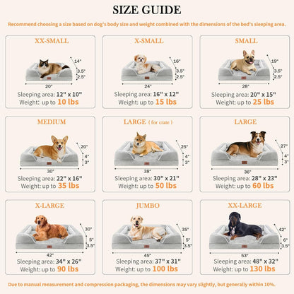 Comfort Expression Large Dog Beds Orthopedic Foam, Waterproof Dog Beds for Dogs Sofa Comfy Pet Bed
