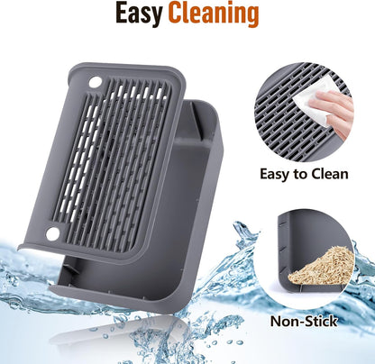 Cat Litter Box Step, Cat Litter Box Ramp Mat with Filter Function for Self-Cleaning Cat Litter Box