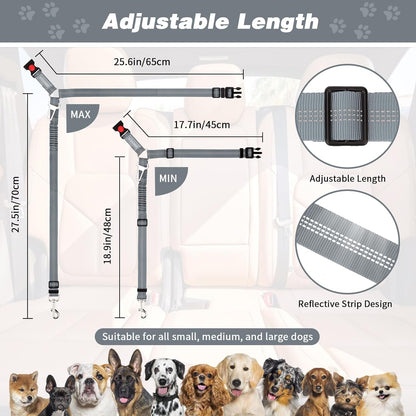 BWOGUE Pet Dog Cat Seat Belt Reflective Car Dog Headrest Restraint Leash Elastic Buffer Bungee