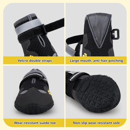 Dog Shoes for Large Medium Small Dog, Mesh Breathable Dog Shoes for Hot Pavement, Anti-Slip Dogs