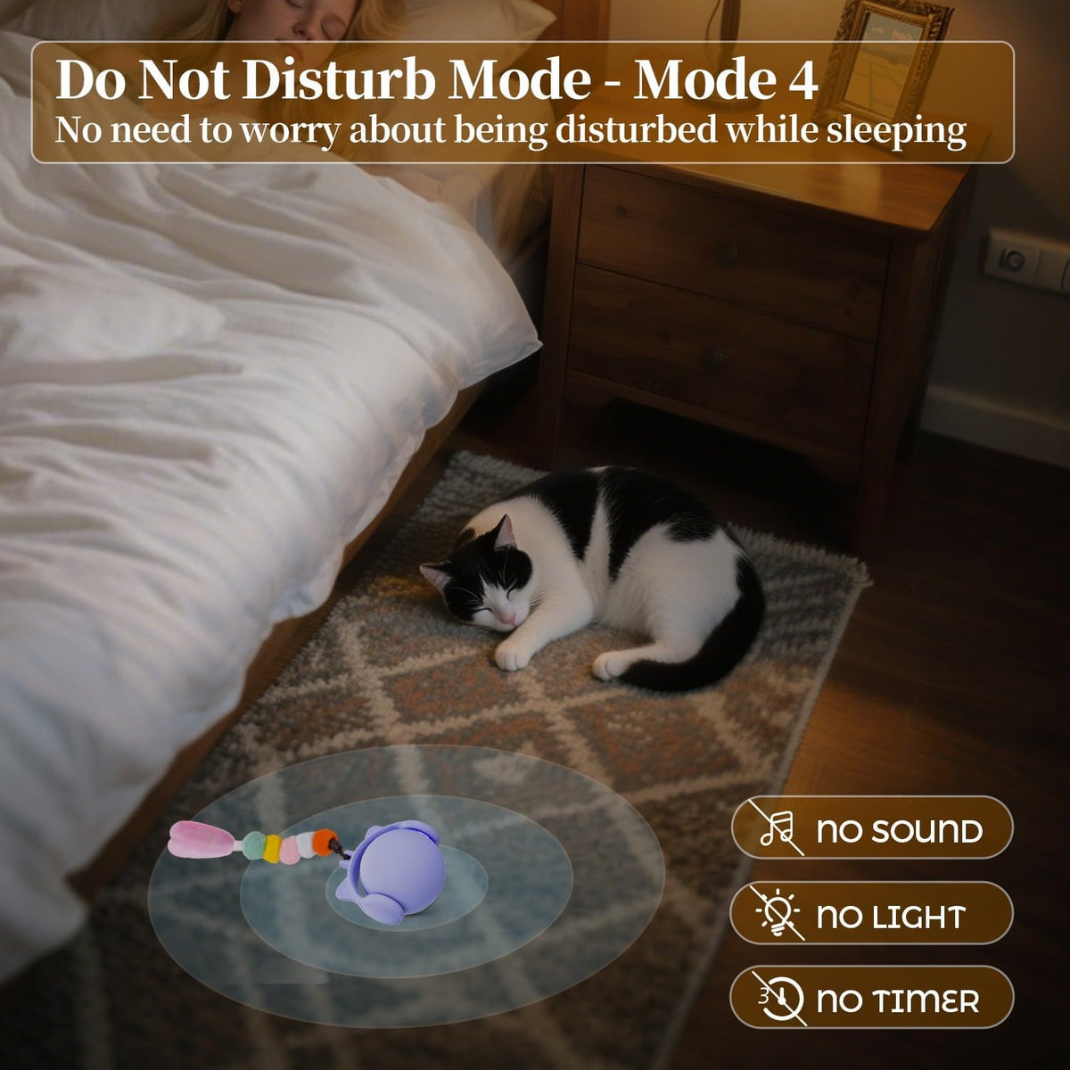 ORSDA Cat Toys for Indoor Cats, New Intelligent Voice Timing Touch Control Cats Ball, Simulate