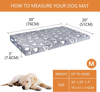 VANKEAN Reversible Dog Crate Mat, Stylish Bed with Waterproof Linings and Removable, Washable