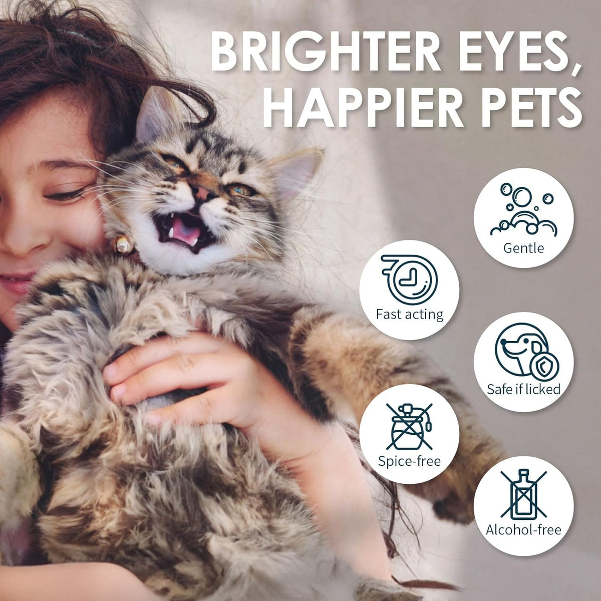 Mooncat Pet Eye Wipes for Dogs & Cats - Gentle Finger Cot Design for Easy Cleaning Tear Stains &