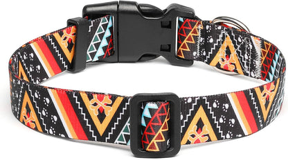 Mercano Adjustable Dog Collar - Special Design Patterns, Soft Nylon Comfortable Durable Pet Collar
