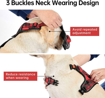 IVY&LANE No Pull Dog Harness with Leash Set, Reflective No Choke Pet Vest,Adjustable Oxford Dog