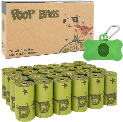 Ley's Dog Poop Bags 360 Count, Biodegradable Poop bags Extra Thick Strong, Eco-Friendly Dog Waste