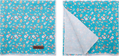 Lionet Paws Christmas Dog Bandana - 1PC Gingerbread Man Dog Bandana, Washable Reversible Cotton Boy