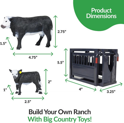 Big Country Toys 12-Piece Ranch Set - Farm Animal Toys for 3 Year Old Boys and Girls - Toy Figures