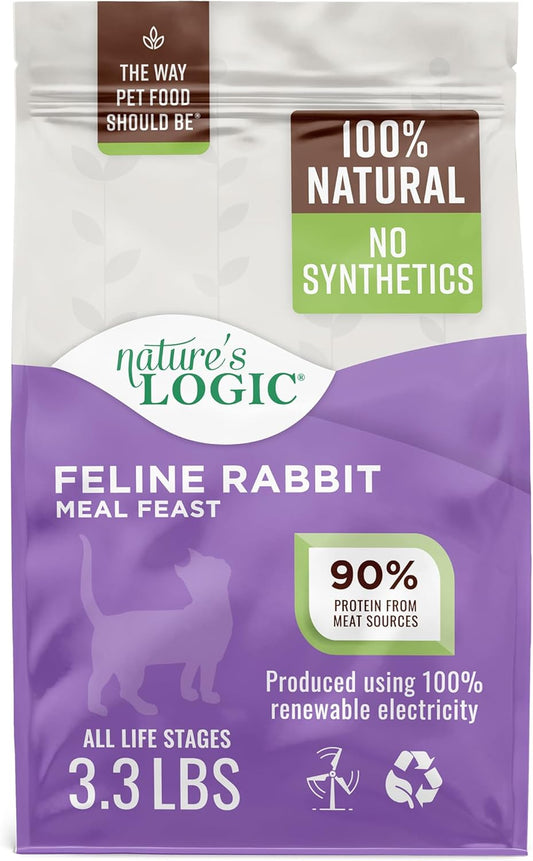 Nature's Logic Feline Chicken Meal Feast Cat Food - High-Protein Dry Food for Cats, 100% Natural