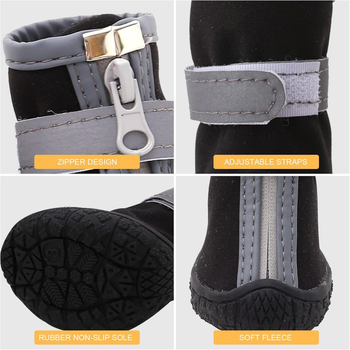 Dog Shoes for Small Dogs, Puppy Dog Boots & Paw Protector for Winter Snow Day, Summer Hot Pavement