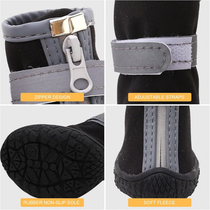 Dog Shoes for Small Dogs, Puppy Dog Boots & Paw Protector for Winter Snow Day, Summer Hot Pavement