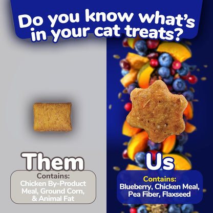 Fruitables Cat Treats Crunchy Cat Treats Packed with Protein Healthy Low Calorie Free of Wheat