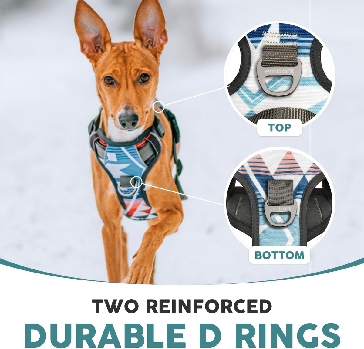 Embark Adventure Dog Harness, Reflective Trim XL Dog Harness for Extra Large Dogs No Pull