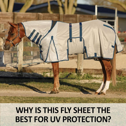 Schneiders Soft Interlock Mesh II Attached Neck Euro Bellyband Leg Shield Horse Fly Sheet | 80% UV