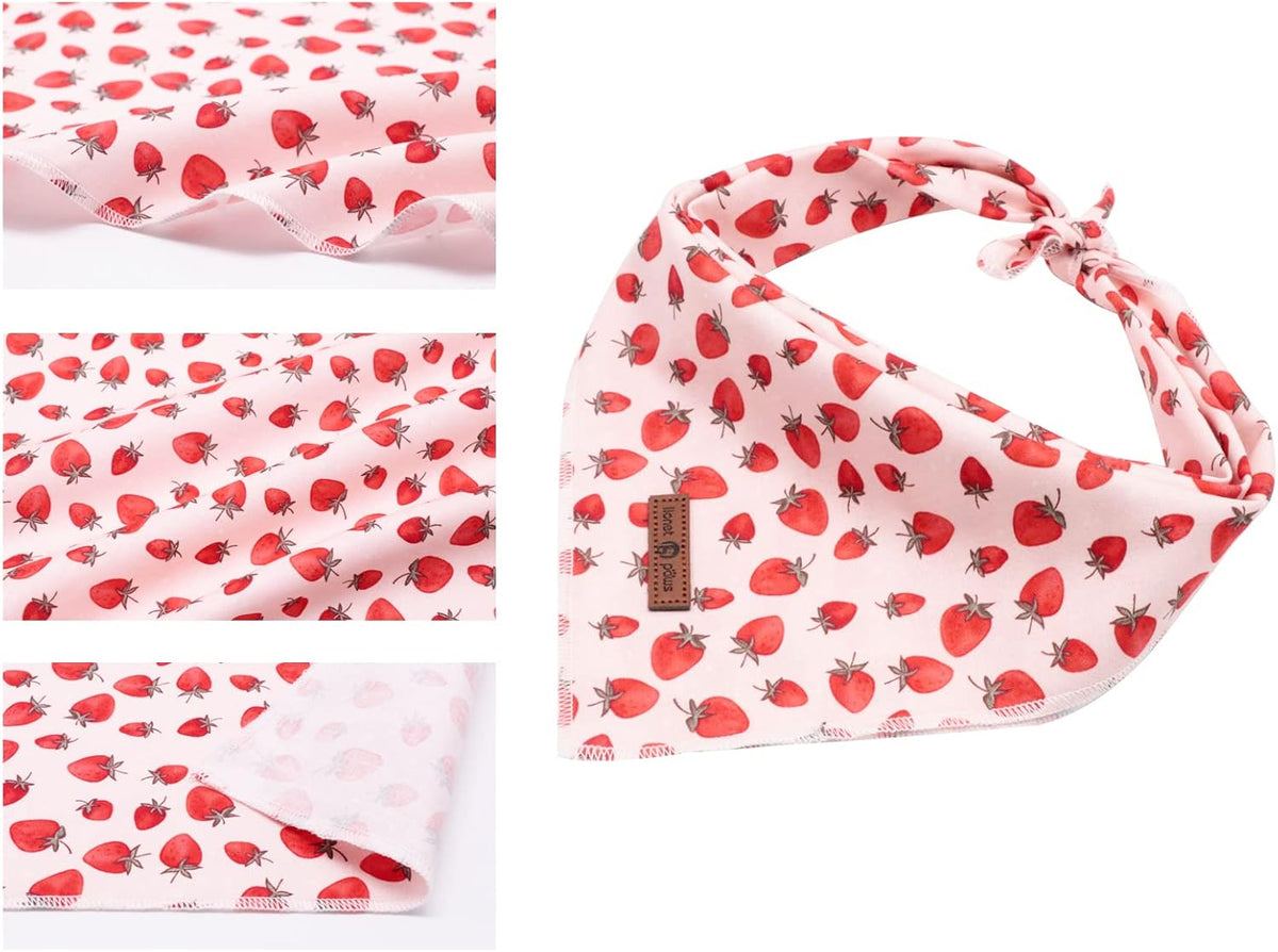 Lionet Paws Dog Bandana,Fabric Pink Dogs Kerchief for Medium Large Dogs,Dog Cotton Triangle Bibs