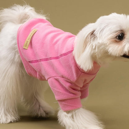 Fitwarm Classic Fleece Dog Sweater, Turtleneck Dog Sweatshirt, Cat Apparel, Pink, Rose, Baby Pink