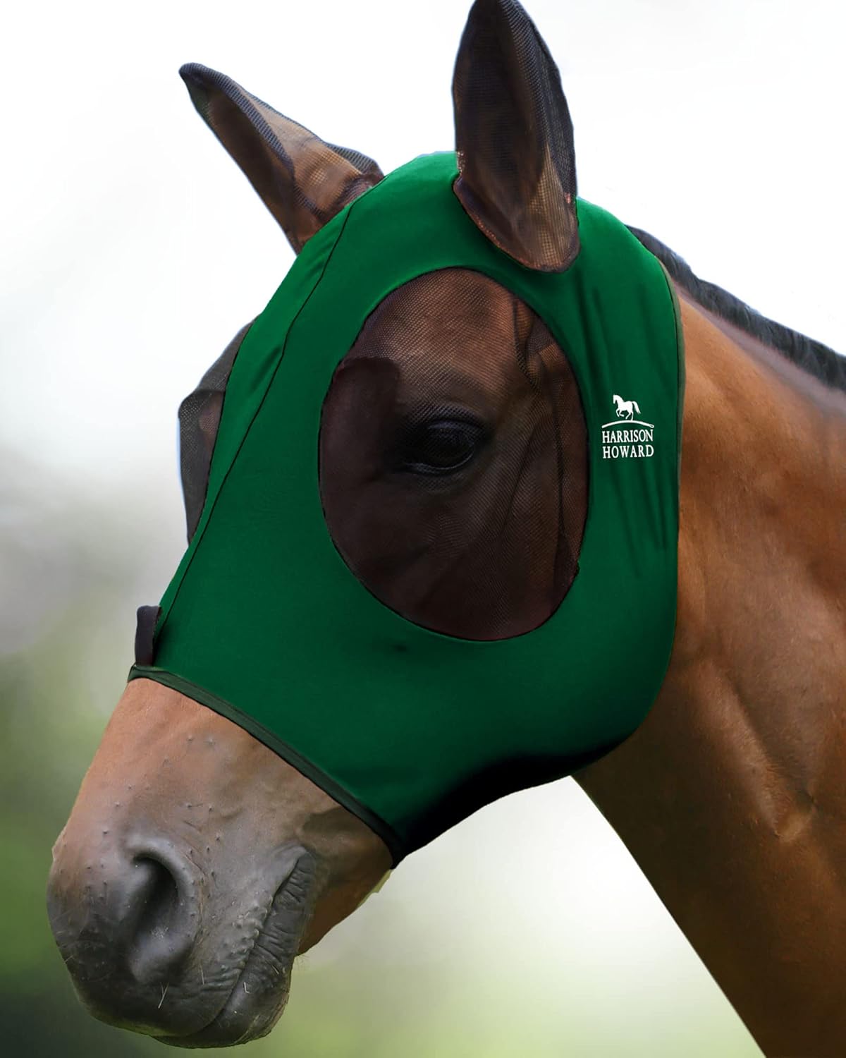 Harrison Howard Super Comfort Stretchy Fitting Horse Fly Mask with UV Protection Soft on Skin with
