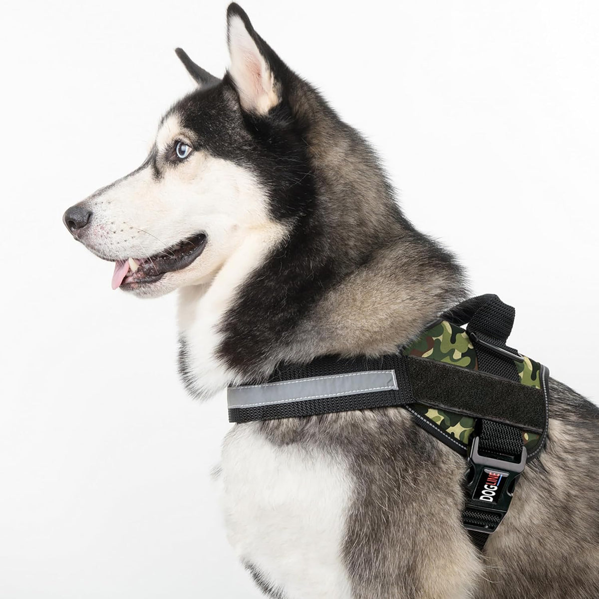 Dogline Dog Harness, Reflective No-Pull Adjustable Vest with Handle for Walking, Training