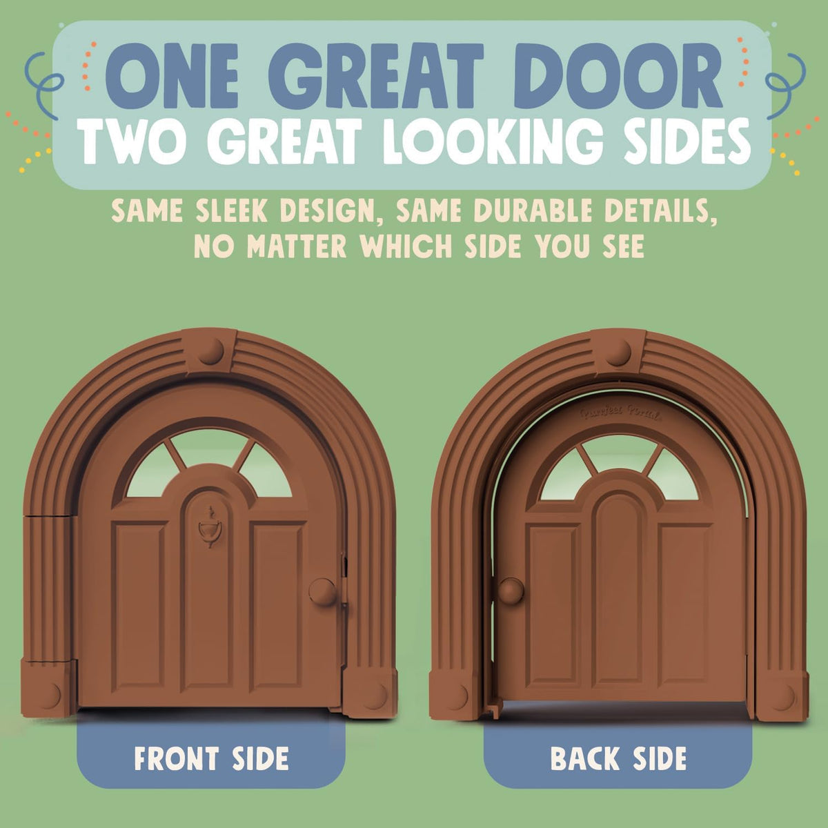 Meow Manor® Cat Door Interior Door - No-Flap, Interior Cat Door for Cats Up to 20 lbs, Easy DIY